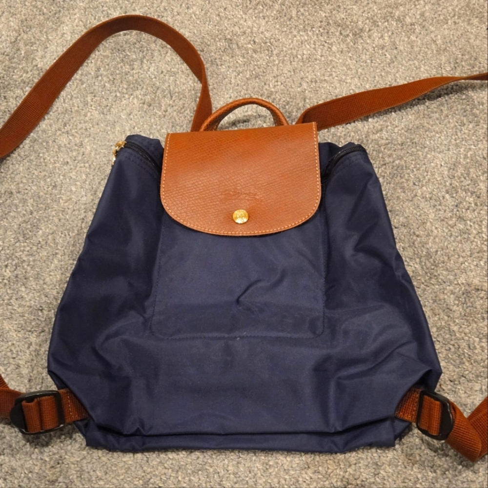 Longchamp le pliage backpack navy blue